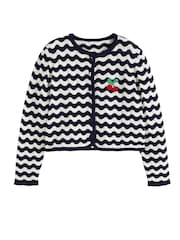 Chinti & Parker Blue Cotton Cherry Crochet Cardigan - Image 4 of 4