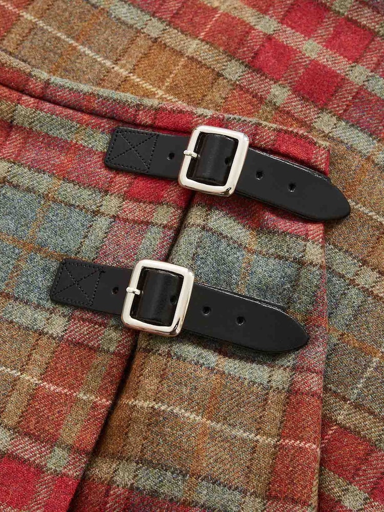 Celtic & Co. Brown Celt Midi Kilt Skirt - Image 2 of 4