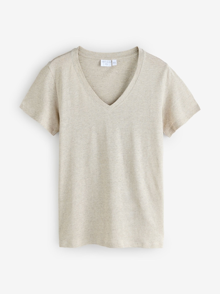 Celtic & Co. V-Neck Natural T-Shirt - Image 1 of 1 Celtic & Co. V-Neck Natural T-Shirt - Image 1 of 1