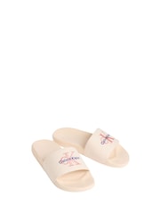 Calvin Klein Pink Canvas Signature Logo Sliders - Image 2 of 4