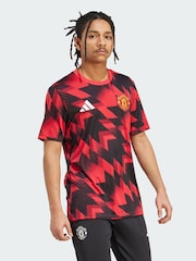 adidas Red Manchester United Pre Match Jersey - Image 3 of 8