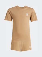adidas Originals Brown Top Short Set - Image 6 of 8