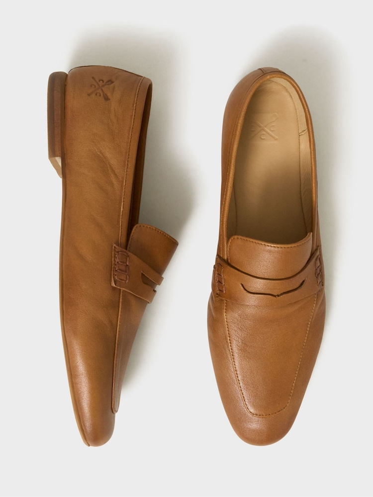 Crew Clothing Brown Sacchetto Loafers - Image 3 of 3 Crew Clothing Brown Sacchetto Loafers - Image 3 of 3