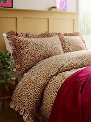Copenhagen Home Leopard Ruffle Duvet Cover Set - Image 2 of 4