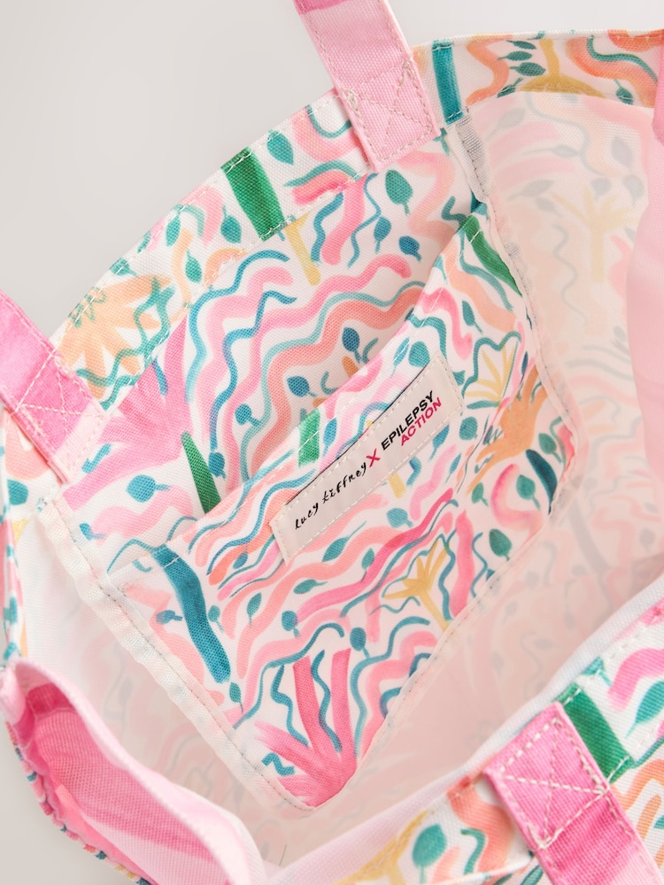 Pink Lucy Tiffney X Epilepsy Action Shopper Bag - Image 9 of 9 Pink Lucy Tiffney X Epilepsy Action Shopper Bag - Image 9 of 9