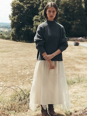 Grå - Laura Ashley uldsweater - Billede 2 af 6