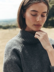 Grå - Laura Ashley uldsweater - Billede 3 af 6