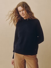 Marineblå - Laura Ashley uldsweater - Billede 3 af 6