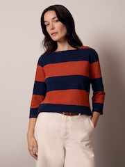 Celtic & Co. Shoulder Insert Heavyweight Jersey Brown Top - Image 1 of 6