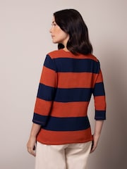 Celtic & Co. Shoulder Insert Heavyweight Jersey Brown Top - Image 2 of 6