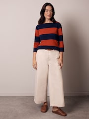 Celtic & Co. Shoulder Insert Heavyweight Jersey Brown Top - Image 3 of 6