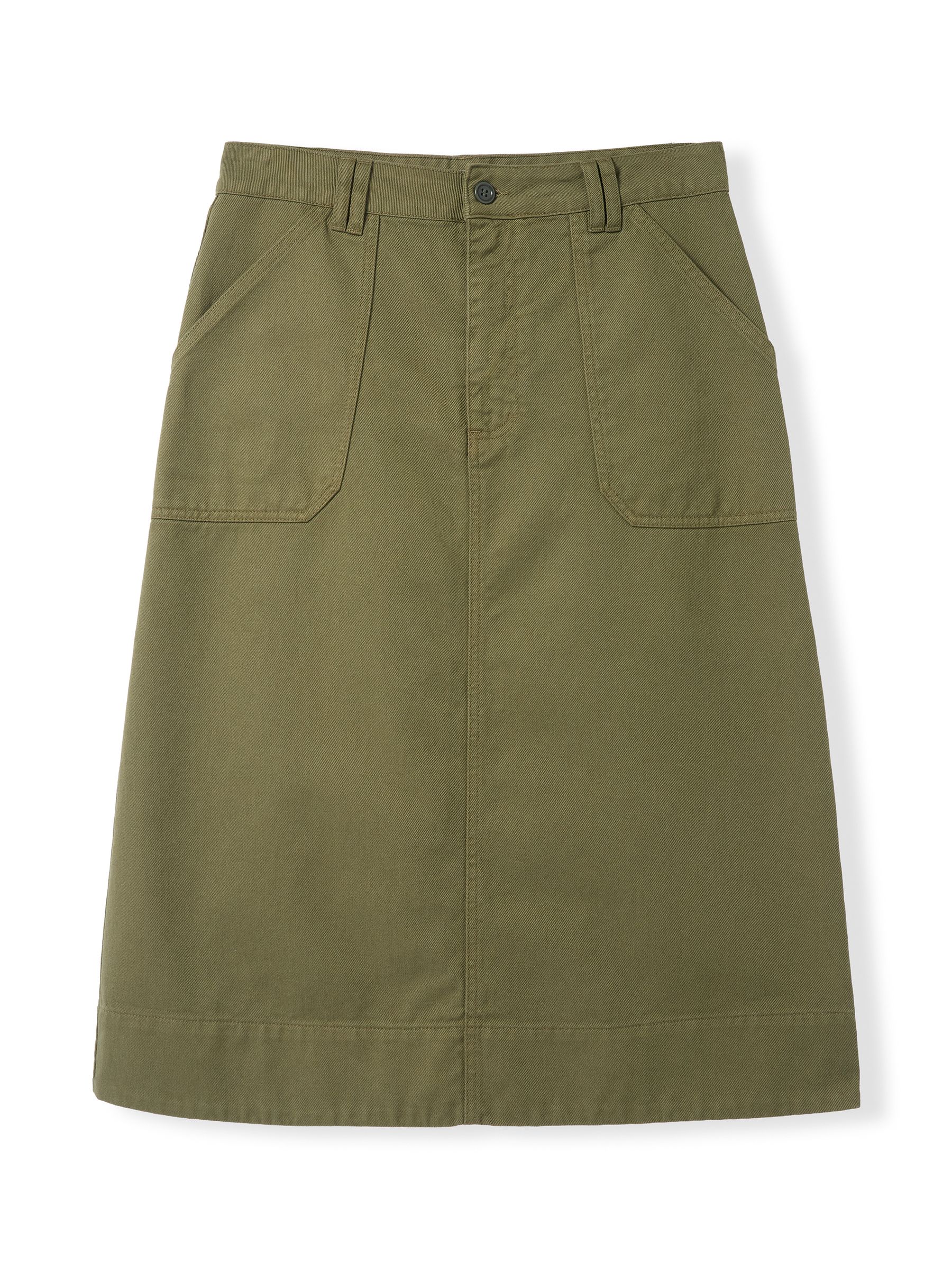 Buy Celtic & Co. Green Twill A Line Skirt from Next USA