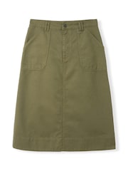 Celtic & Co. Twill A Line Green Skirt - Image 5 of 8