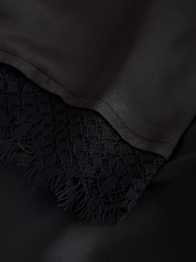 Laura Ashley Black Lace Trim V-Neck Cami Top - Image 7 of 8
