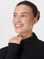 Sweaty Betty Black After Class Funnel Neck Sweatshirt - Image 4 of 7