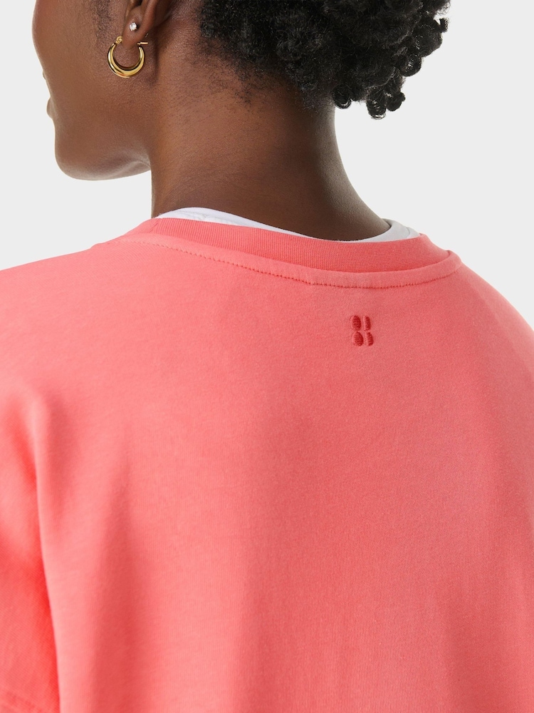 Sweaty Betty Coral Pink After Class Longline Sweatshirt - Image 2 of 6