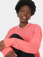 Sweaty Betty Coral Pink After Class Longline Sweatshirt - Image 4 of 6