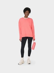 Sweaty Betty Coral Pink After Class Longline Sweatshirt - Image 5 of 6