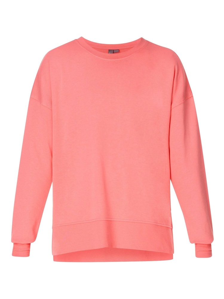 Sweaty Betty Coral Pink After Class Longline Sweatshirt - Image 6 of 6