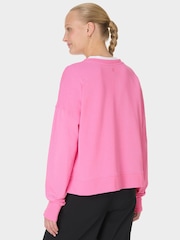 Sweaty Betty Dark Pink After Class Crop Sweatshirt - Image 3 of 7