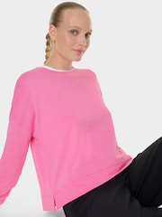 Sweaty Betty Dark Pink After Class Crop Sweatshirt - Image 4 of 7