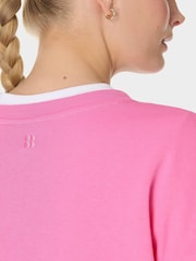 Sweaty Betty Dark Pink After Class Crop Sweatshirt - Image 5 of 7