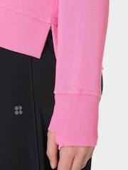 Sweaty Betty Dark Pink After Class Crop Sweatshirt - Image 6 of 7