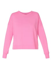 Sweaty Betty Dark Pink After Class Crop Sweatshirt - Image 7 of 7