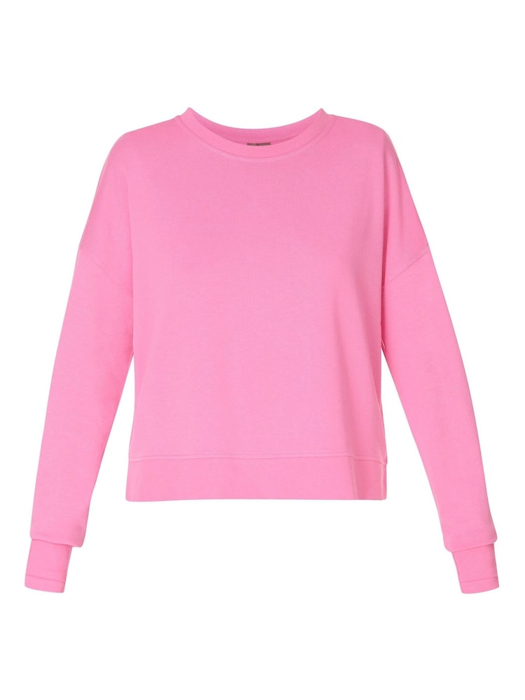 Sweaty Betty Dark Pink After Class Crop Sweatshirt - Image 7 of 7