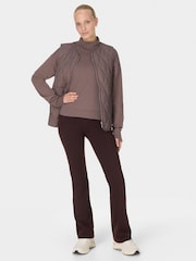 Sweaty Betty Brown After Class Funnel Neck Sweatshirt - Image 4 of 7