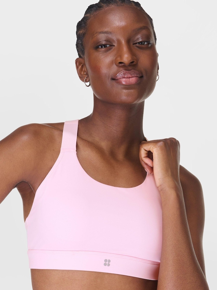 Sweaty Betty Light Pink Power Medium Support Seam-Free Bust Bra - Image 1 of 7