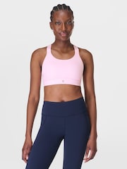Sweaty Betty Light Pink Power Medium Support Seam-Free Bust Bra - Image 4 of 7
