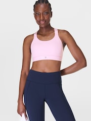 Sweaty Betty Light Pink Power Medium Support Seam-Free Bust Bra - Image 6 of 7