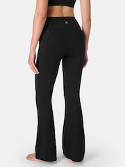 Sweaty Betty Black Ultimate Studio Yoga Flare Trousers - Image 3 of 7