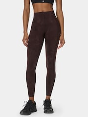 Brūna apdruka - Sweaty Betty Power UltraSculpt 7/8 legingi ar augsto jostasvietu - Attēls 1 no 7
