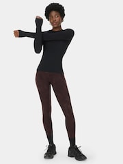 Brūna apdruka - Sweaty Betty Power UltraSculpt 7/8 legingi ar augsto jostasvietu - Attēls 5 no 7