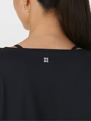 Sweaty Betty Black Unwind Cooling Yoga T-Shirt - Image 5 of 7