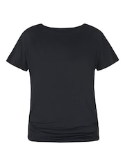 Sweaty Betty Black Unwind Cooling Yoga T-Shirt - Image 7 of 7