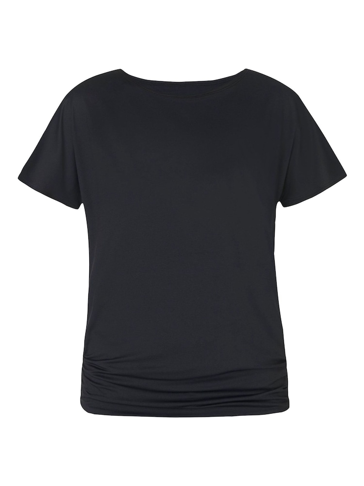 Sweaty Betty Black Unwind Cooling Yoga T-Shirt - Image 7 of 7