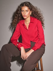 Red N. Premium Tencel Soft Long Sleeve Shirt - Image 1 of 4