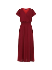 Hot Squash Chiffon Maxi Red Dress - Image 1 of 1