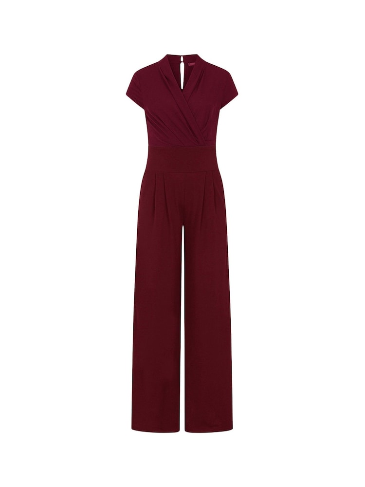 Hot Squash Cap Sleeved Wide Leg Red Jumpsuit - Image 1 of 1 Hot Squash Cap Sleeved Wide Leg Red Jumpsuit - Image 1 of 1