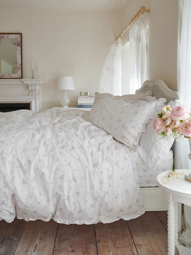 Shabby Chic by Rachel Ashwell® Rosabelle Pink Petite Ruffle Duvet Cover and Pillowcase Set - Image 6 of 6