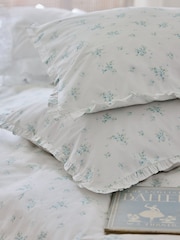 Shabby Chic by Rachel Ashwell® Set of 2 Rosabelle Blue Petite Ruffle Pillowcases - Image 2 of 3