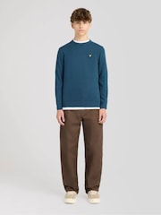 Plavo - Lyle & Scott Džemper Okrugli izrez za Dečaci - Slika 2 od 6
