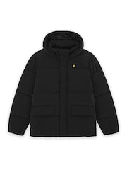 Lyle & Scott Black Nylon Padded Coat - Image 5 of 6