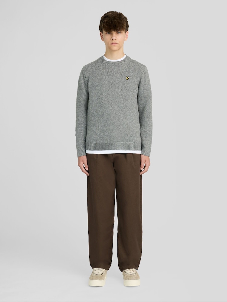 Lyle & Scott Grey Melange Crew Neck Jumper - Image 2 of 6