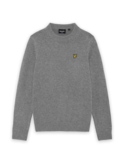 Lyle & Scott Grey Melange Crew Neck Jumper - Image 5 of 6