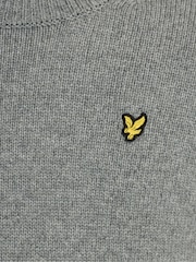 Lyle & Scott Grey Melange Crew Neck Jumper - Image 6 of 6