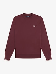 Fred Perry Red Crew Neck Sweatshirt - Image 4 of 5